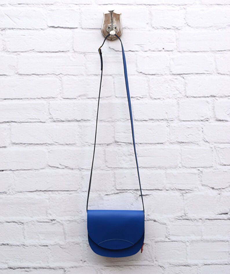 Classic Style Bag, Shoulder Bag, Genuine Leather Bag, Small Leather Bag, Crossbody Bag, Blue Leather Bag, Leather Purse, Women Leather Bag image 3