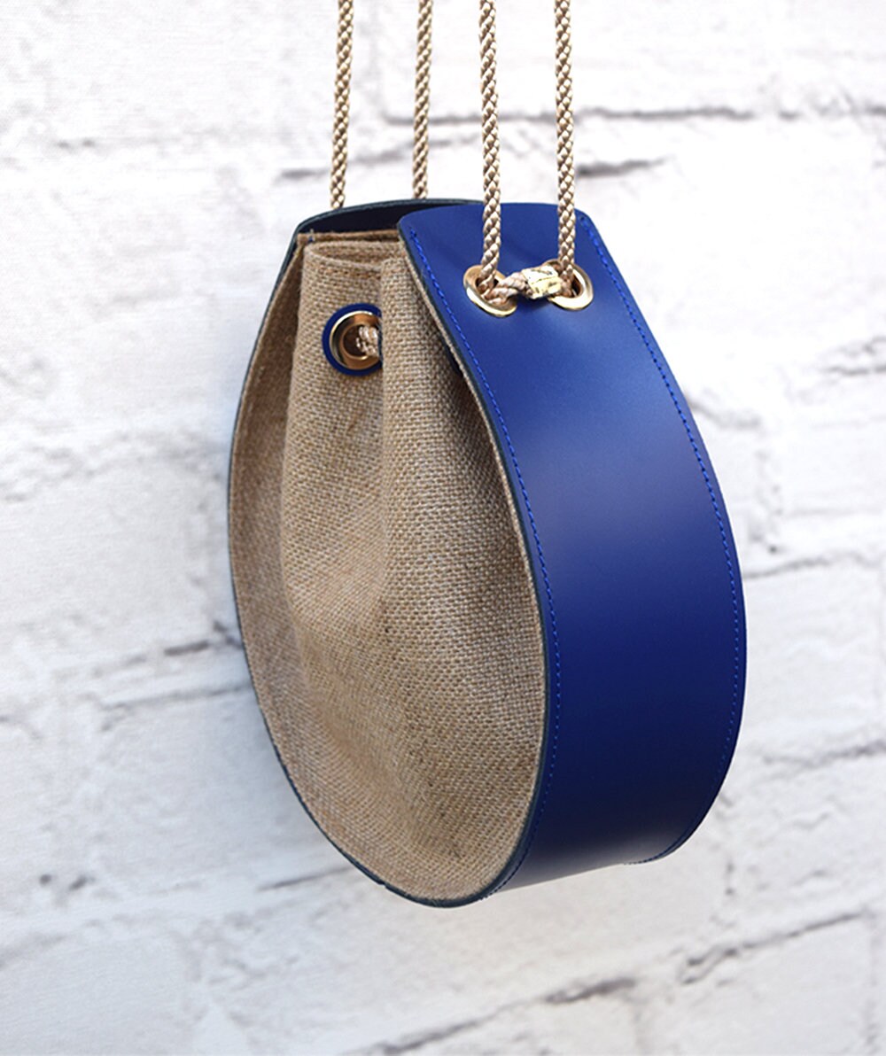 Urban Style Bag Blue Leather Bag Handmade Handbag Women - Etsy UK