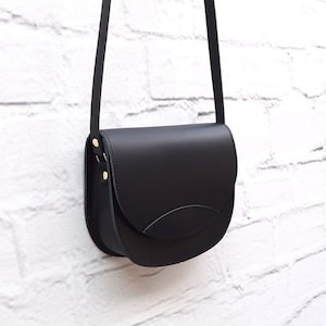 Classic Style Bag, Shoulder Bag, Genuine Leather Bag, Small Leather Bag, Crossbody Bag, Blue Leather Bag, Leather Purse, Women Leather Bag Black