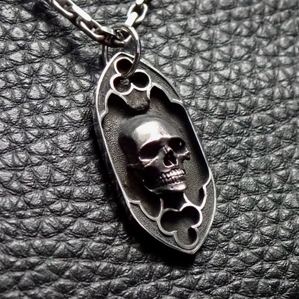 The Unholy Pendant - Skull and Pentagram gothic style pendant and Chain