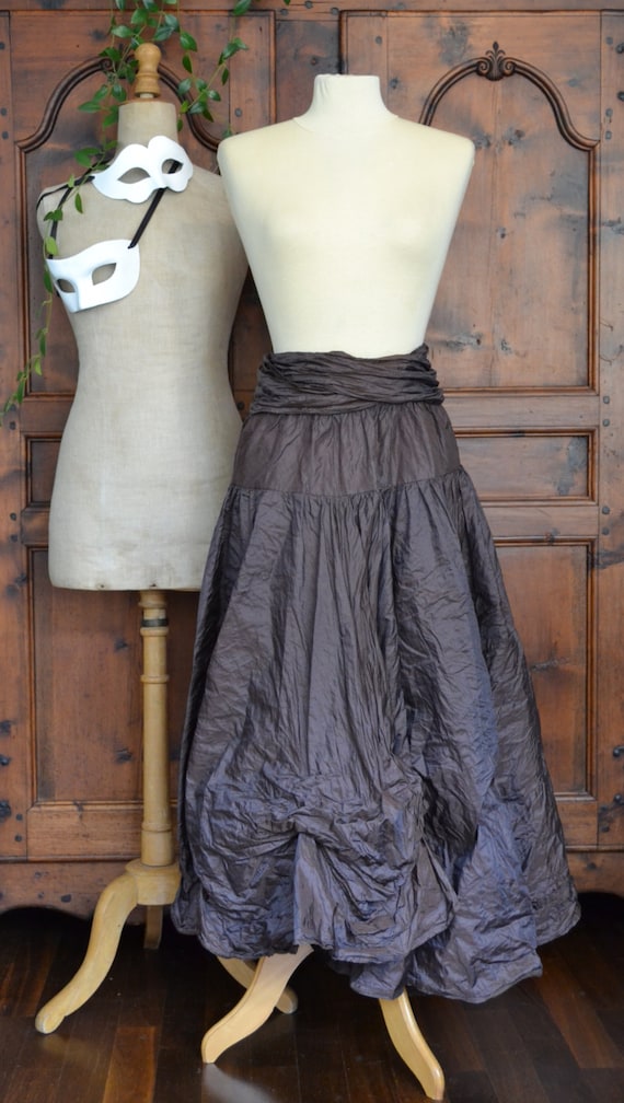 Long metallic skirt