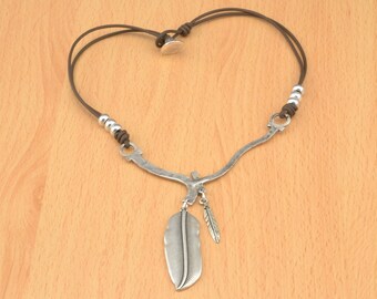 sea necklace ocean charm necklace dolphin shell starfish zamak sea charms beach jewelry kangaroo leather jewelry