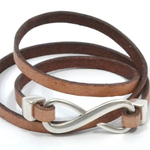 Cozy Detailz - Triple Wrap Infinity Bracelet Leather, Unisex Infinity Bracelet, Infinity Jewelry, Infinity Wrap Bracelet, Leather Bracelet Infinity Symbol