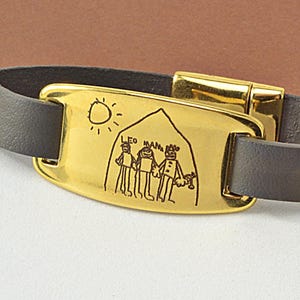 Kids Drawing  Gifts for Mom & Dad Children Artwork Bracelet Actual Handwriting