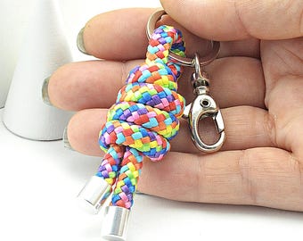 Chaveiro de corda paracord náutico personalizado: chaveiro de corda com nó de marinheiro