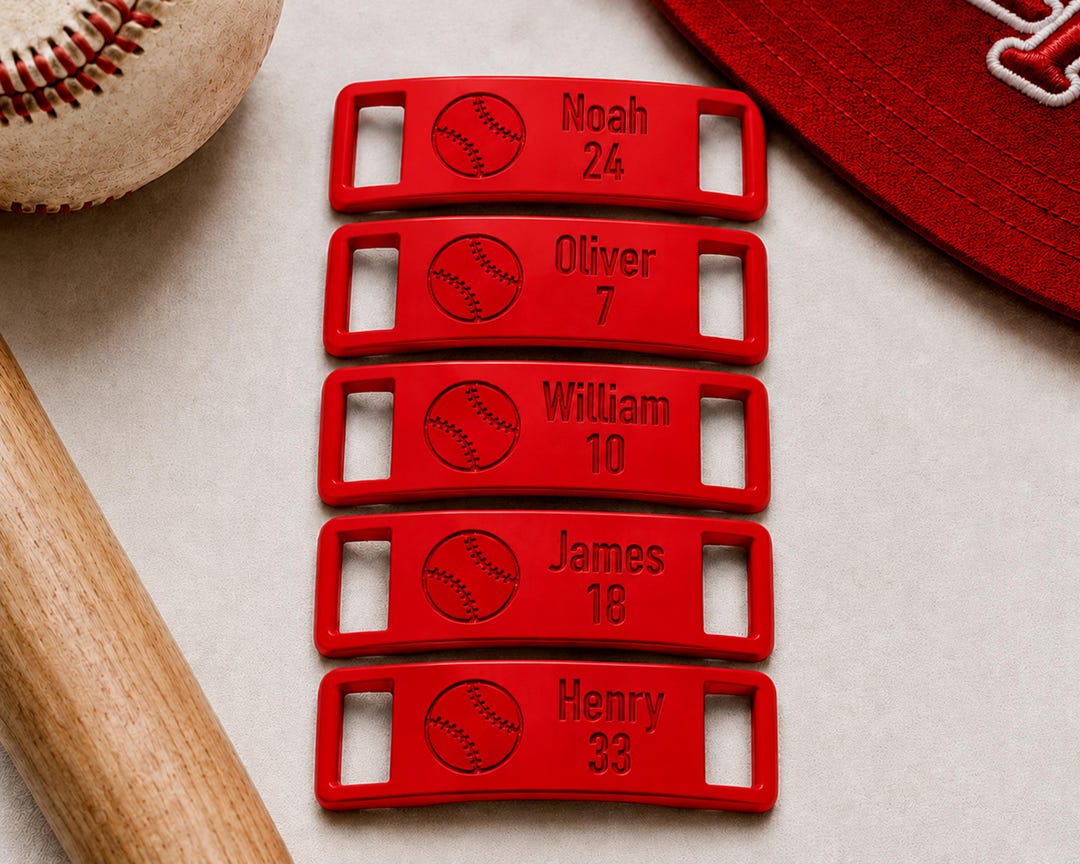 Cleated Tags Personalized Baseball Shoe Tags Custom Cleat Tags Player Number Tags ...