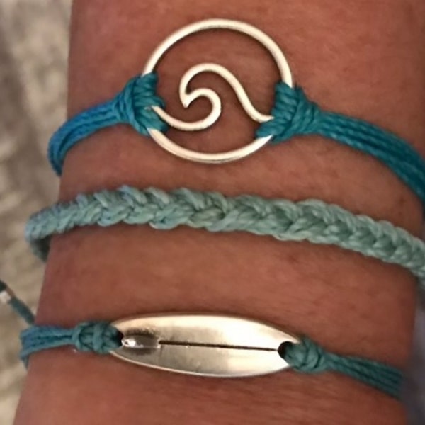 Individuelle Surfbrett Armband Stack Surf Schmuck für Frauen Handgefertigte Armbänder Wasserdicht Armband Surfer Armband Set von drei Strand Geschenk