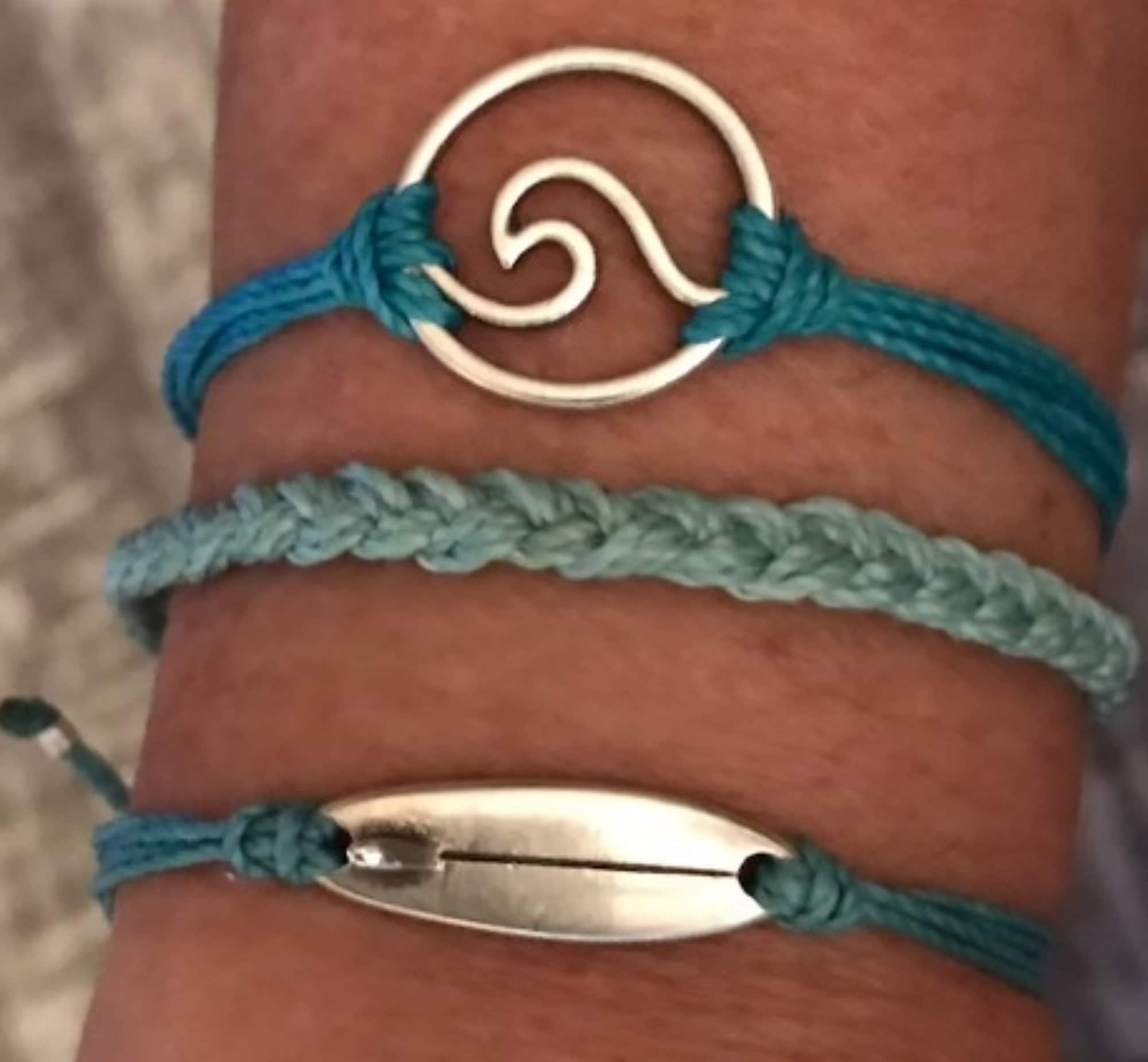 Customized Surfboard Bracelet Stack Surf Jewelry for Women Handcrafted Bracelets Waterproof Bracelet Surfer Bracelet Set of Three Beach Gift Etsy Australia