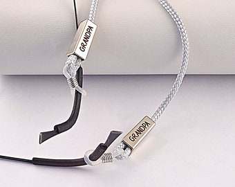 Grandpa Eyeglass Holder Custom Engraved Eyeglass Strap Paracord Glasses Holder Personalized Eyewear Lanyard Grandfather Custom Glasses Strap