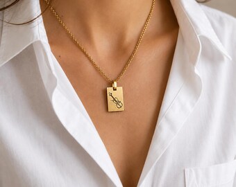 Gepersonaliseerde viool ketting aangepaste viool hanger altviool ketting snaarinstrument orkest sieraden muziekleraar cadeau muzikant afstuderen