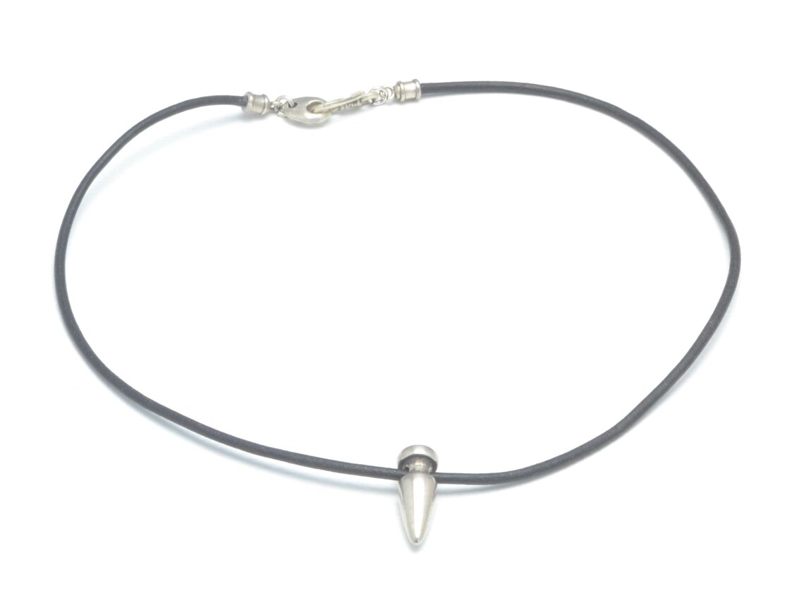 Spike Necklace Mens Choker Necklace Spike Pendant Necklace Etsy