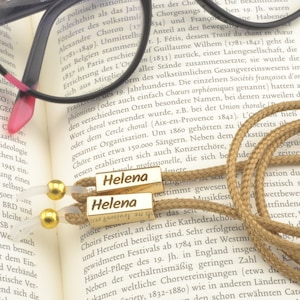 Aangepaste gegraveerde lenzenvloeistofketting Gepersonaliseerde brilriem Paracord Eyewear Gegraveerde naam Cadeau voor haar Brillen Cadeau voor hem Aangepaste gravure