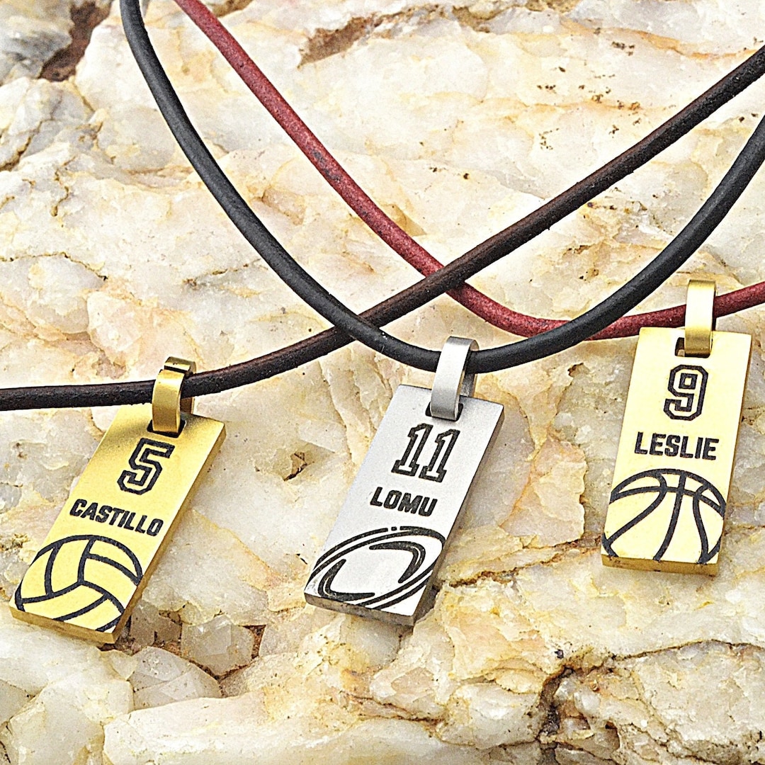 Custom Sports Necklace Personalized Player Gift Player Necklace Sports