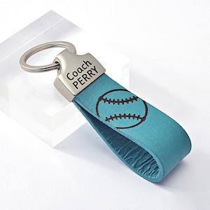 Baseball-Trainer-Schlüsselanhänger - Personalisiertes Teamgeschenk - Individuell graviertes Dankeschön-Token - Saisonende-Baseball-Andenken - Wertschätzung des Trainers