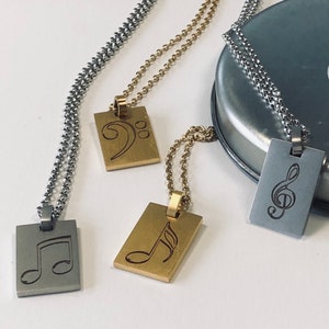Music Note Necklace Personalized Music Teacher Gift Treble Clef Necklace Musician Jewelry Gift Musical Note Quaver Musician Necklace