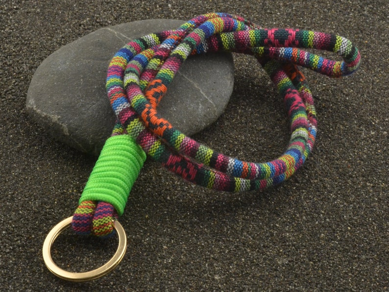Nautical Lanyard Personalized Surfer Gifts Key Holder Lanyard Multicolor Cotton Cord Key Holder Car Accessories Gift Surfer Beach Jewelry image 7