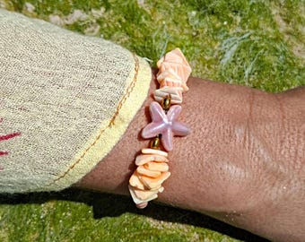 Strandschelparmband: boho zeestersieraden