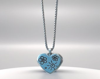Girlfriend Gift Romantic Heart Necklace Girlfriend Valentines Day Jewelry Heart Pendant Engraved Thoughtful Girlfriend Gift Love Necklace