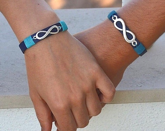 Matching Infinity Bracelets for Couples – His and Hers Set, Personalized Symbol of Eternal Love, Ideal for Anniversary or Valentine&#39;s Gift