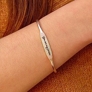 Valentines Day Gift Custom Message Bracelet You Are My Person Inspiration Bracelet Gift for Her Bridesmaid Girlfriend Jewelry Gift for Women