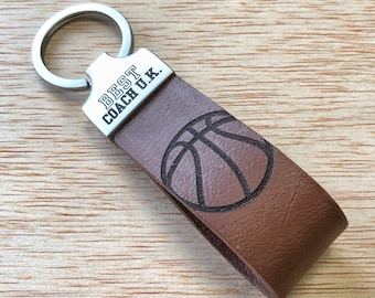 Personalized Basketball Keychain Sports Coach Keepsake Basketball Player Gift Basketball End of Season Basketball Team Gift Sports Keychain