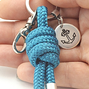 Personalized Rope Keychain Paracord - Sailor Gift Nautic Knot - Custom Engraved Cord Rope Key Holder - Sailing Accessory - Nautical Gifts