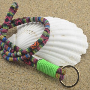 Ethnic Lanyard Multicolor Cotton Cord Key Holder Car Accessories Tribal Gift Surfer Lanyard