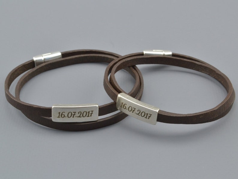 Bracelet gravé Nom couples bijoux couple bracelets | Etsy