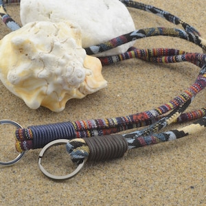 Nautische Schlüsselband Personalisierte Surfer Geschenke Schlüsselhalter Lanyard Multicolor Baumwollschnur Schlüsselhalter Auto Zubehör Geschenk Surfer Strand Schmuck