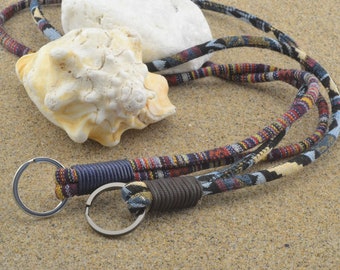 Nautical Lanyard Personalized Surfer Gifts Key Holder Lanyard Multicolor Cotton Cord Key Holder Car Accessories Gift Surfer Beach Jewelry