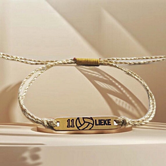 Buy Engraved Sports Bracelet Athlete Personalized Name Bracelet Sports Number ID Bracelet Bespoke Fitness Jewelry Gift Team Spirit Jewels Online in India Etsy