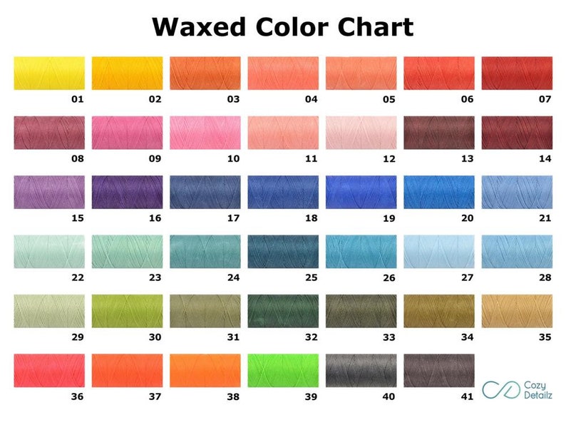 Cozy Detailz - Color Chart Guide