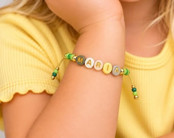 Custom Name Bracelet for Kids Beaded Jewelry for Girls Birthday Gift for Daughter Granddaughter Personalized Jewelry