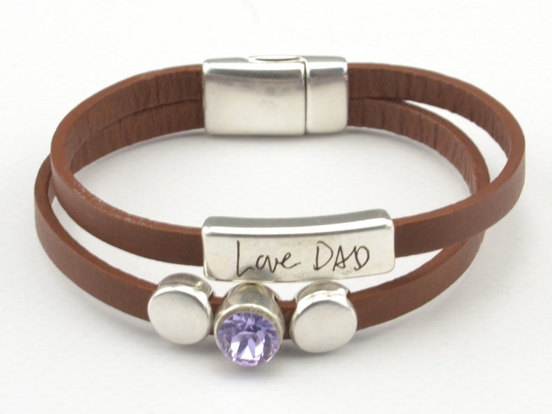 leather mothers bracelet