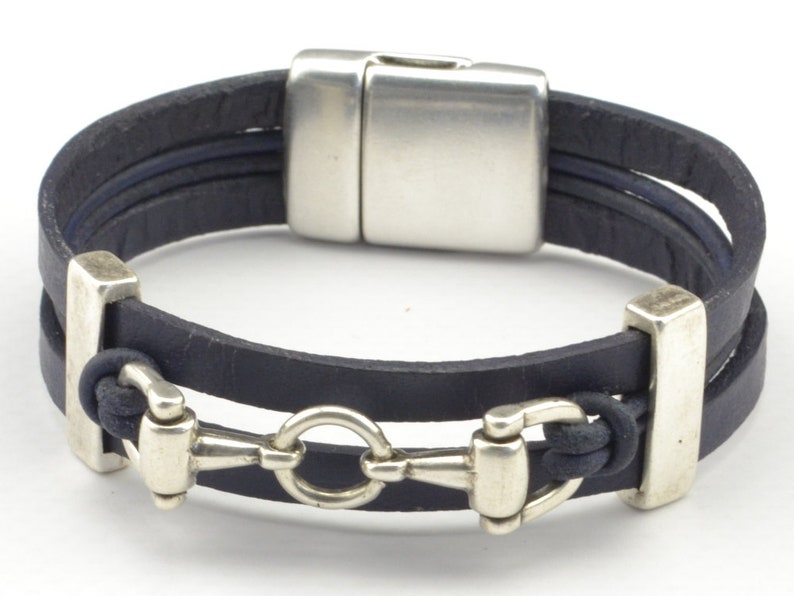 Cozy Detailz - Horse Bracelet, Snaffle Bit Bracelet, Leather Jewelry Equestrian, Cowgirl Bit Bracelet, Mens Leather Bracelet, Gift for Horse Lover