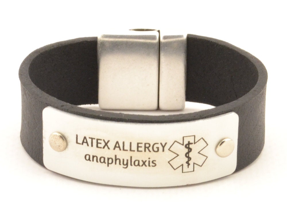 allergy bracelet medical cuff bracelet allergy alert | Etsy