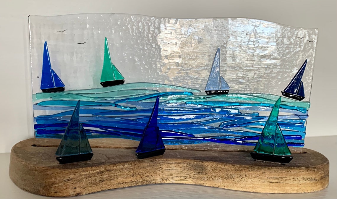 Boat Panel With Freestanding Boats Etsy