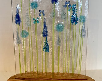 Blue flower panel