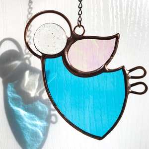 Stained glass angel, Christmas tree decoration, angel suncatcher