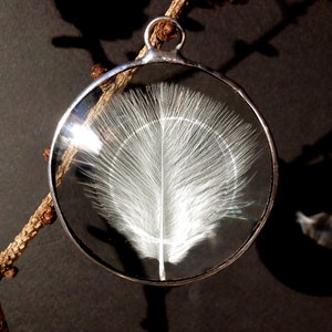 Mini Angel Feather in Hand Polished Bevelled Glass Sun Catcher.