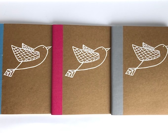 A5 screen-printed Bird sketchbooks