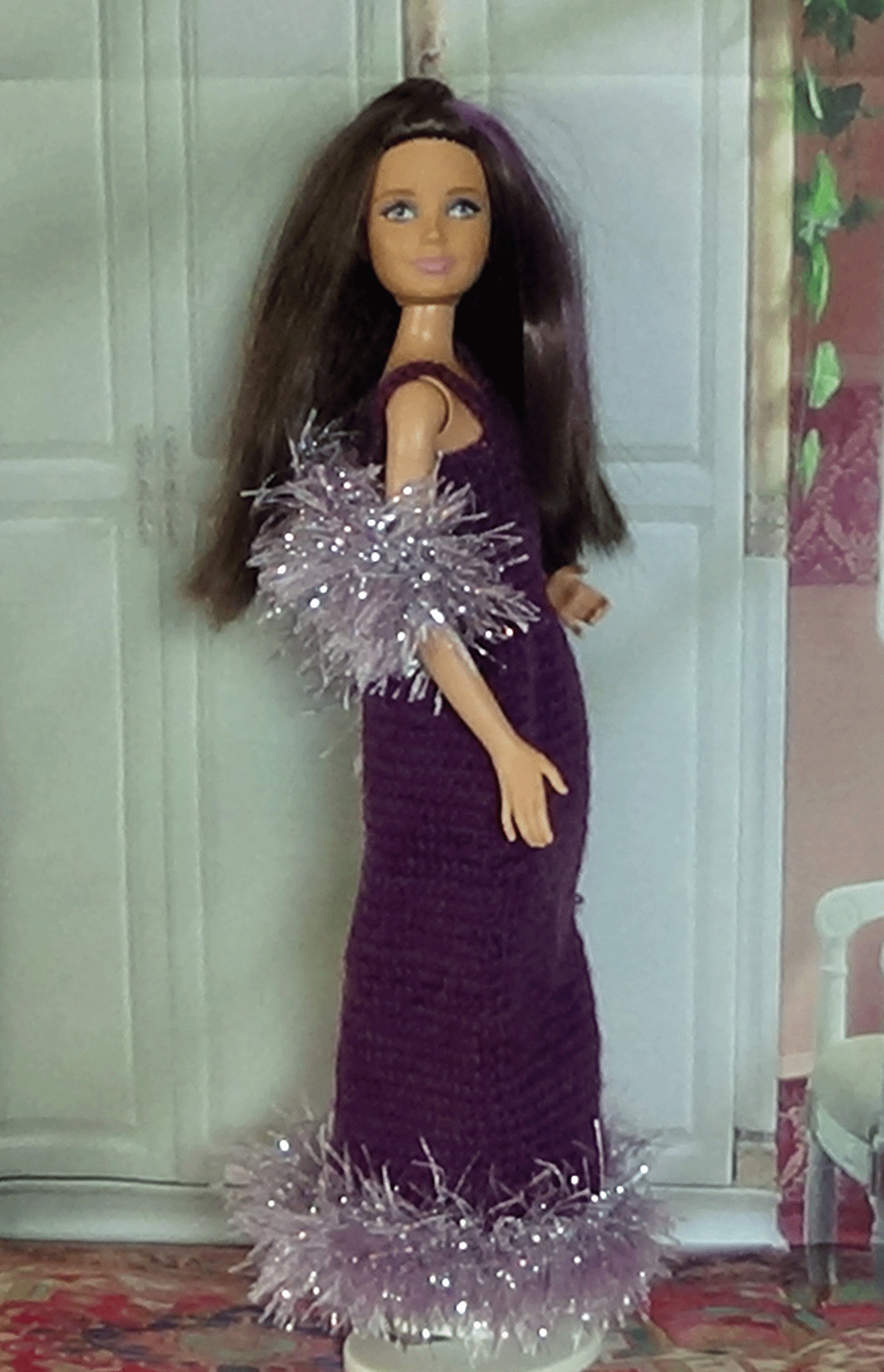 Purple Formal Doll Dress for Fashion Doll such as Skipper | Etsy