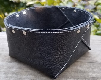 Slappystuff's Black Little Leather Bowl