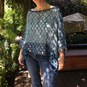 SÓLO PATRÓN DE GANCHILLO Chal suéter ligero y ventoso de Slappystuff: patrón de crochet súper fácil en dos tamaños