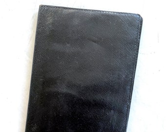 Authentic Vintage Gucci Wallet Card Holder from Italy in the 1970s | genuine retro Gucci envelope style cardholder wallet | black leather