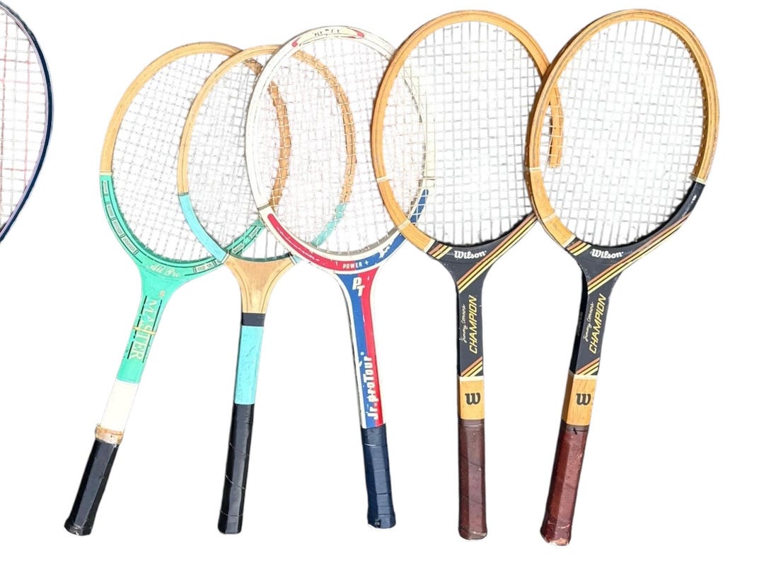 Il Racket Vintage Wooden Tennis Rackets -single {CHOICE} | for Decor | Slazenger ...