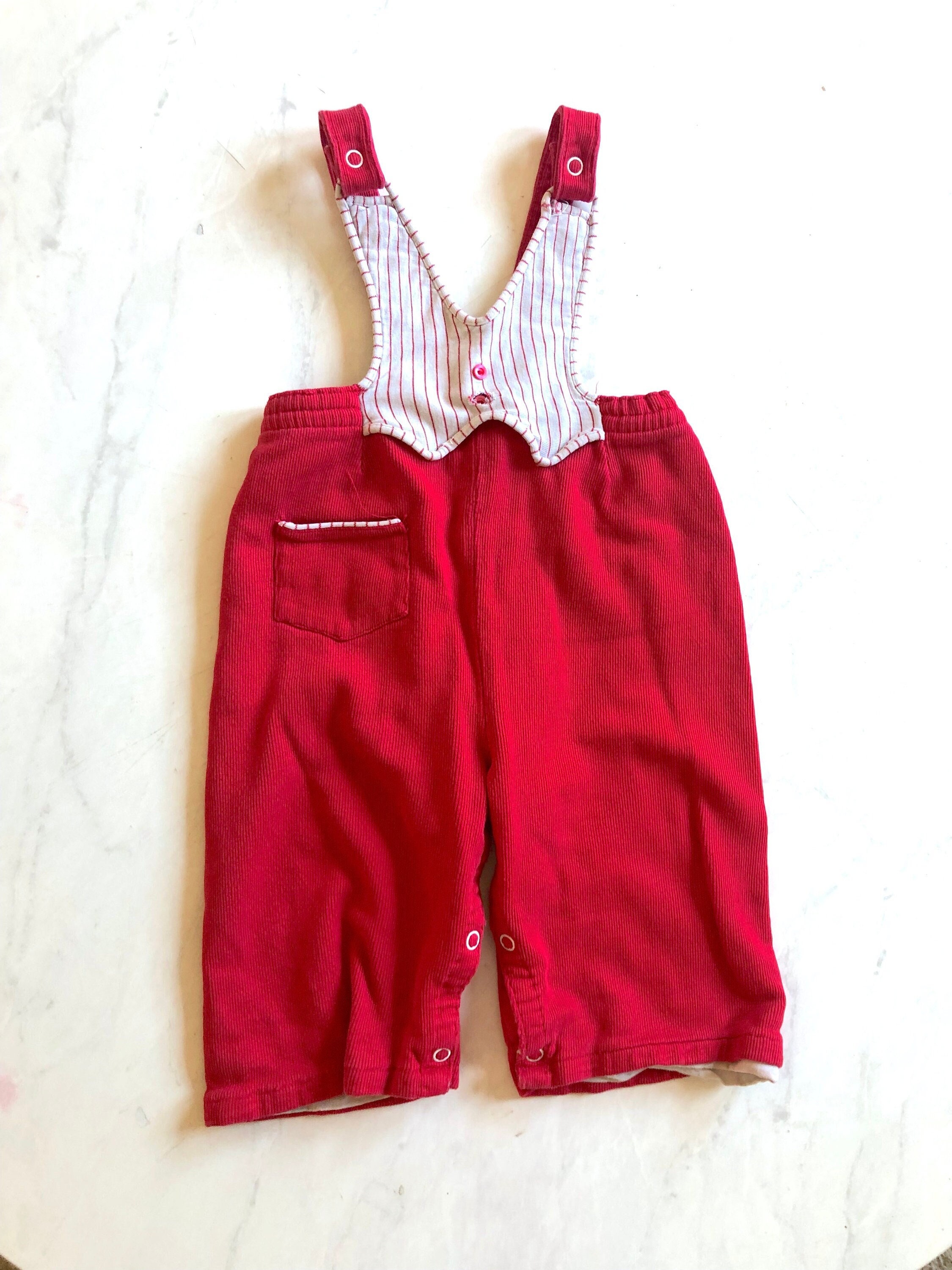 Red Striped Overalls UK