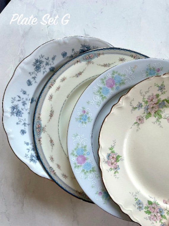 Mismatched China Dinner Plates 3 Boho China Set Mix and Match Dish Set Dinner Party Plate Set Floral China Sets of Dinner Size Plate Etsy
