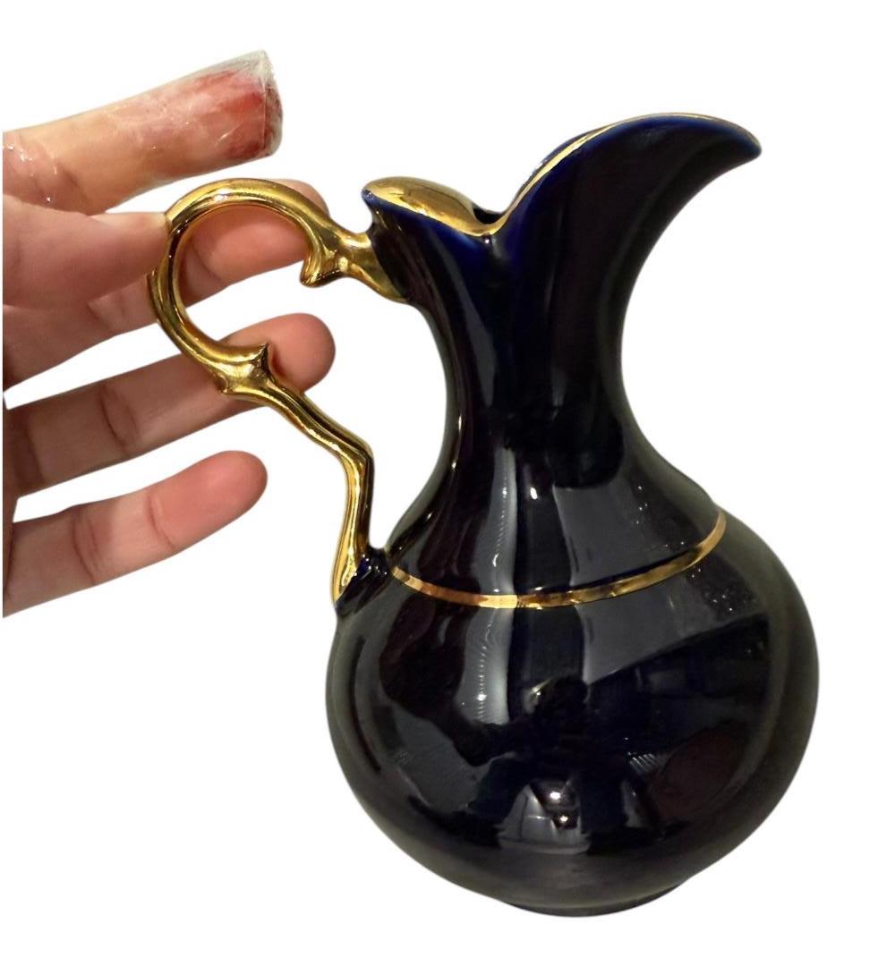 リモージュカステル フランス コバルトブルー | 22金 ピッチャー 花瓶