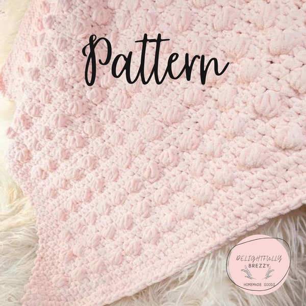 Crochet Pattern: Bobble Blanket- Baby, Throw, Twin, Full, Queen/King Sizes | Baby Blanket, Throw Patterns